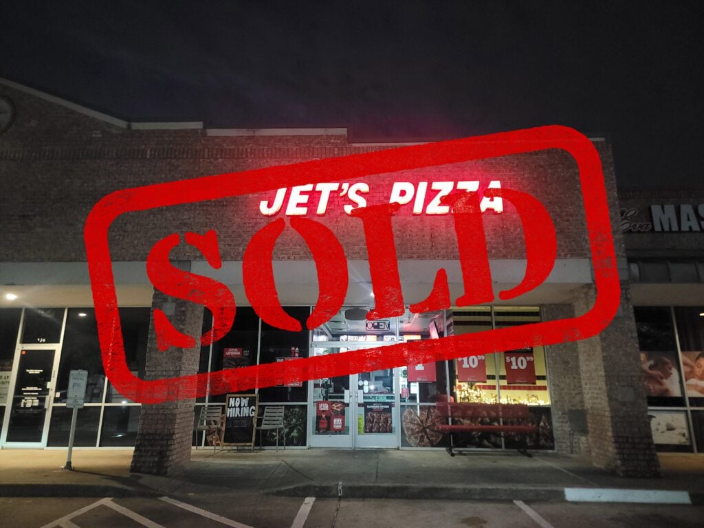 V-AID Business Investment Advises Pizza Leona, Inc on Sale of Jet's Pizza of Flower Mound to Mustangs Pizza Flower Mound LLC
